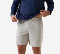 Burlebo- Everyday Short 7”-LIGHT KHAKI - OLD GLORY POCKET