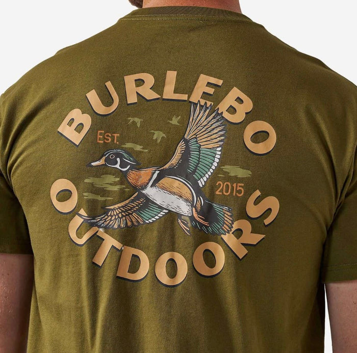 Burlebo-SHORT SLEEVE TEE - WOOD DUCK - HUNTER GREEN