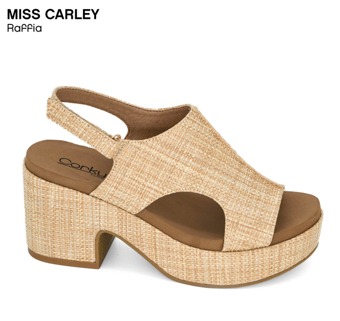Corkys Miss Carley Wedge Raffia