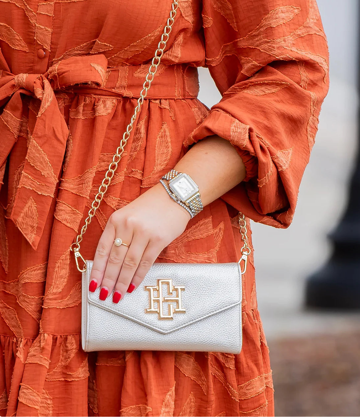Caroline Hill Carlington Clutch/Crossbody Pearl