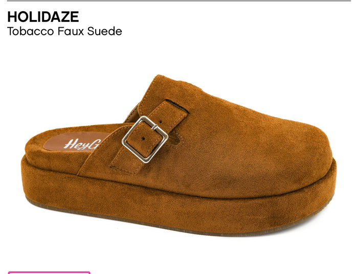 Corkys Holidaze Tobacco Faux Suede