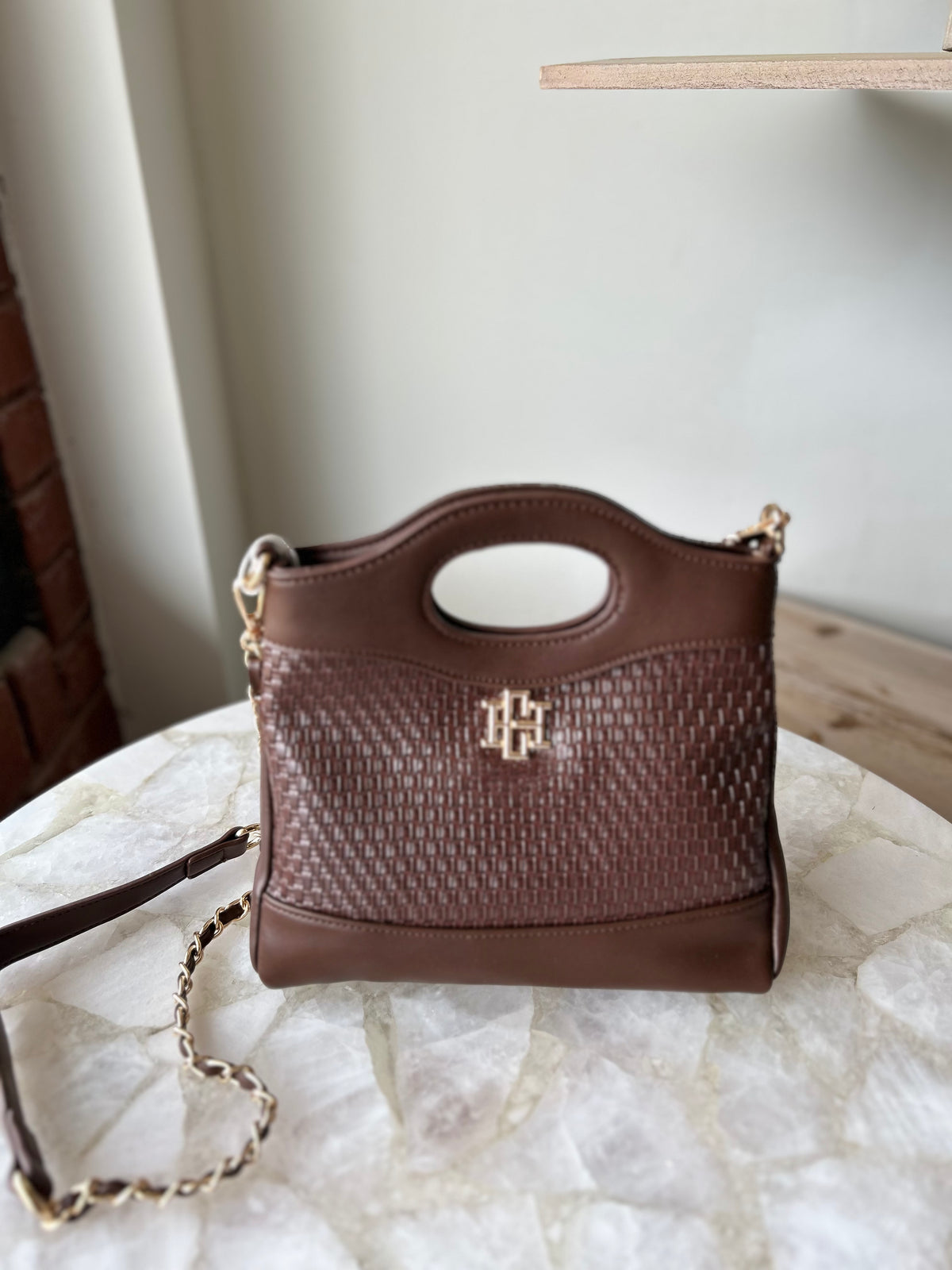 Caroline Hill Gwen Mini Bag - Chocolate BW