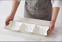 Pampa Bay 3 Section Server Golden Handles