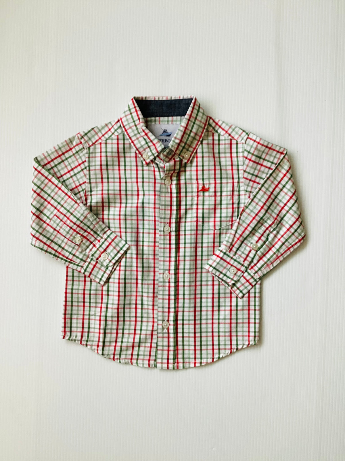 Southbound Dress Shirt Red/Green/Sage