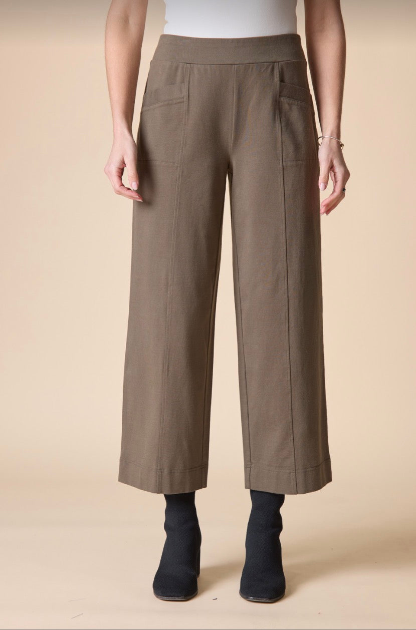 Stonewash Knit Pocket Flood Pant