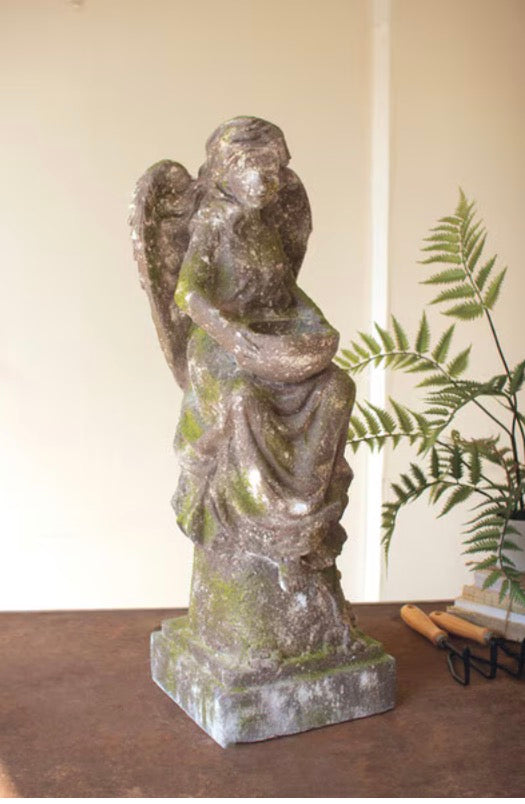 Faux Concrete Garden Angel