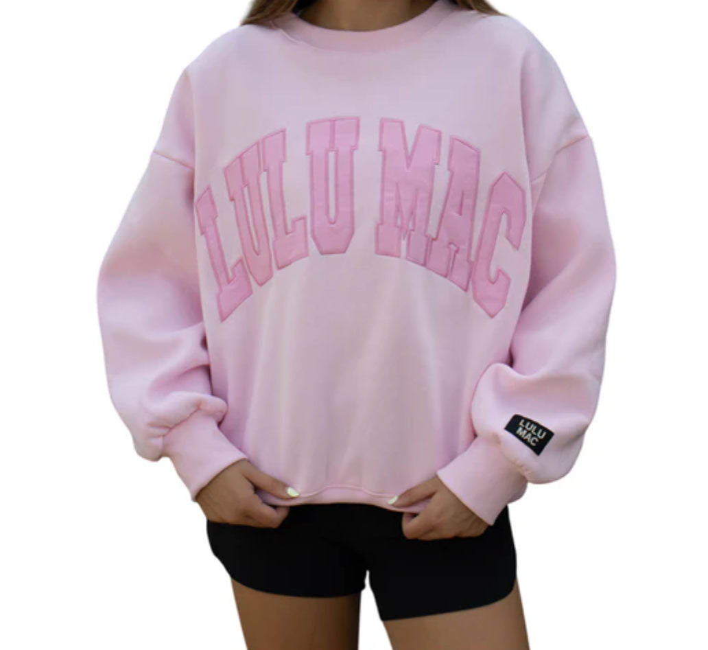 LULU MAC-MONO PINK SWEATSHIRT
