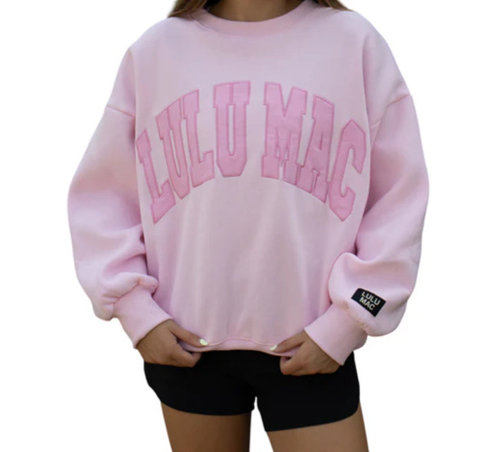 LULU MAC-MONO PINK SWEATSHIRT