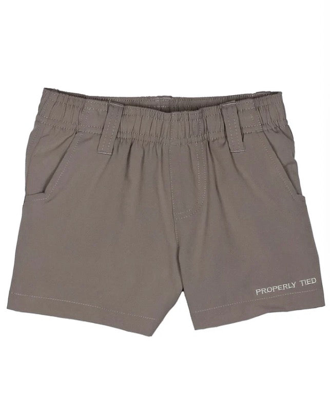 Properly Tied Boys Pintail Short Chrome Grey