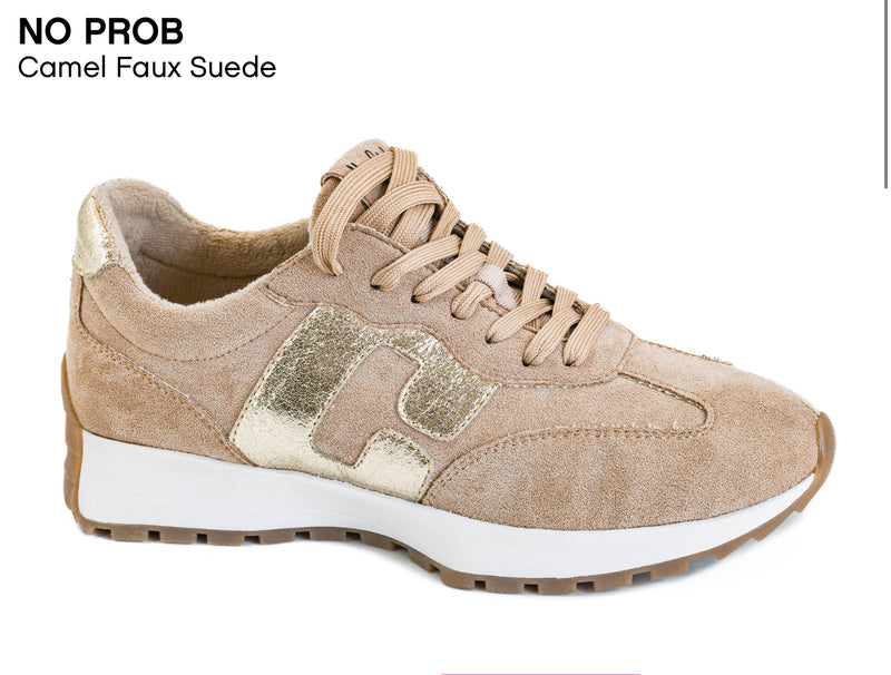 Corkys No Prob Camel Faux Suede Sneakers
