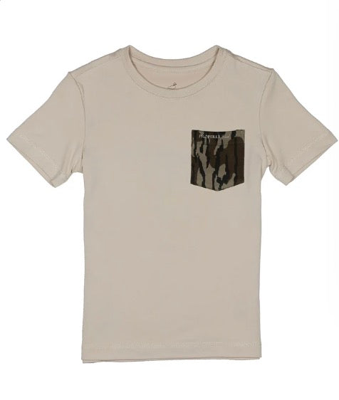 Properly Tied Boys Ravine Pocket Tee SS Mossy Oak Dove