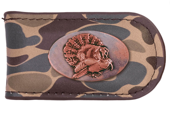 Zep-Pro MEN'S OLD SCHOOL CAMO LEATHER MONEY CLIP