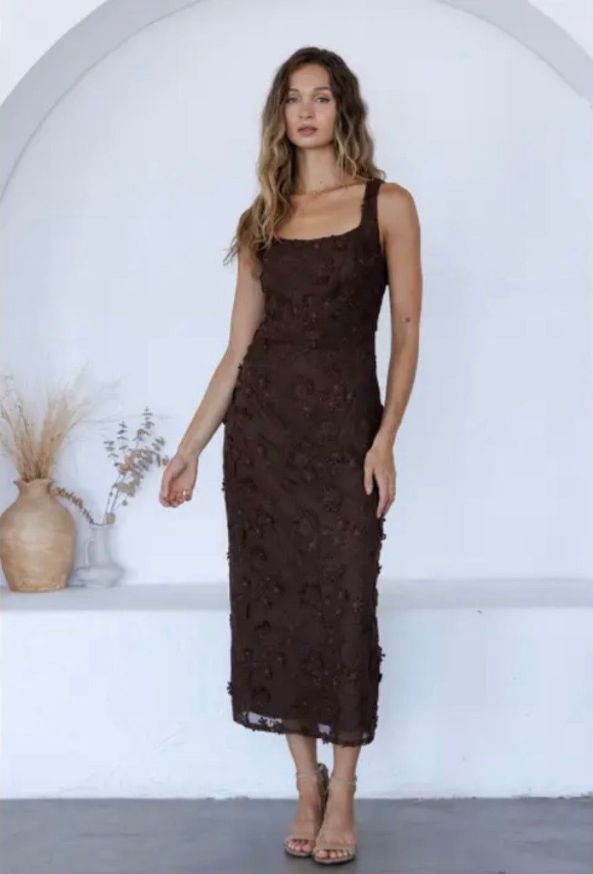 Floral Brown Dress