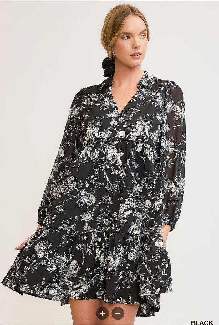 Floral Print Mini Dress