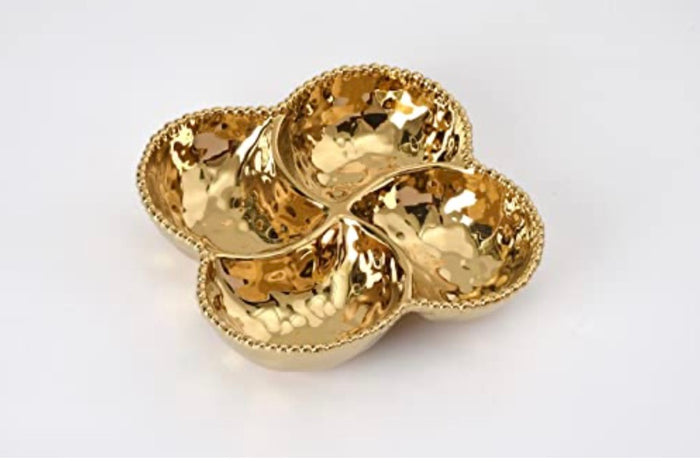 Pampa Bay Titanium-Plated Porcelain 4 Section Bowl