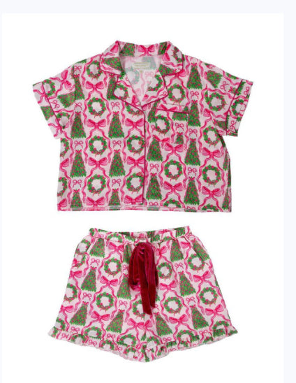 Simply Southern Bow Pajamas Shorts Set
