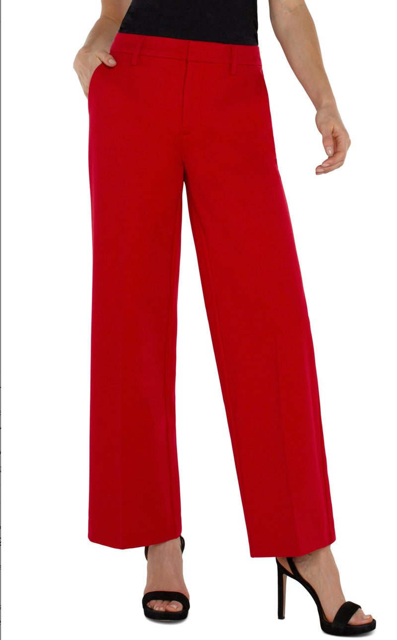 Liverpool Kelsey Wide Leg Trouser 31” Tango Red