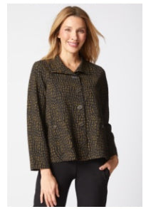 HABITAT CRINKLE CREPE MOSAIC EASY SWING JACKET