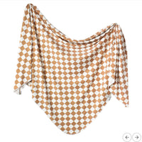 Copper Pearl Knit Swaddle Blanket
