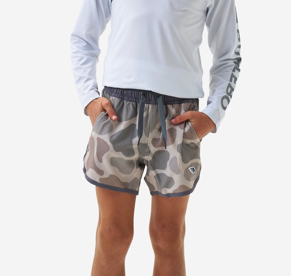 Burlebo-Youth Swim Trunk -Classic Deer Camo