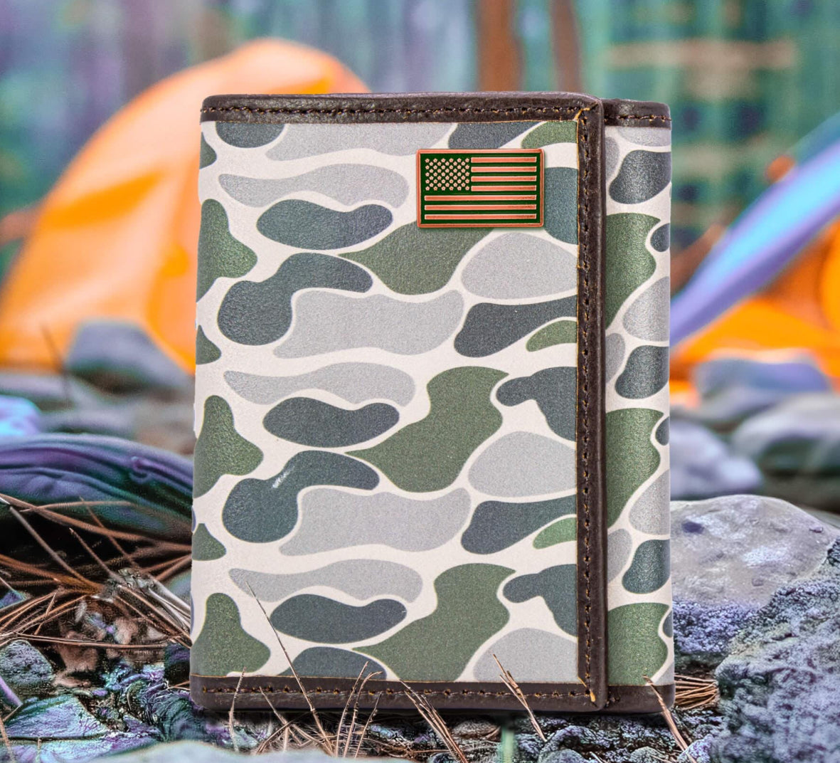 Zep-Pro TRIFOLD OLD SCHOOL CAMO LEATHER WALLET