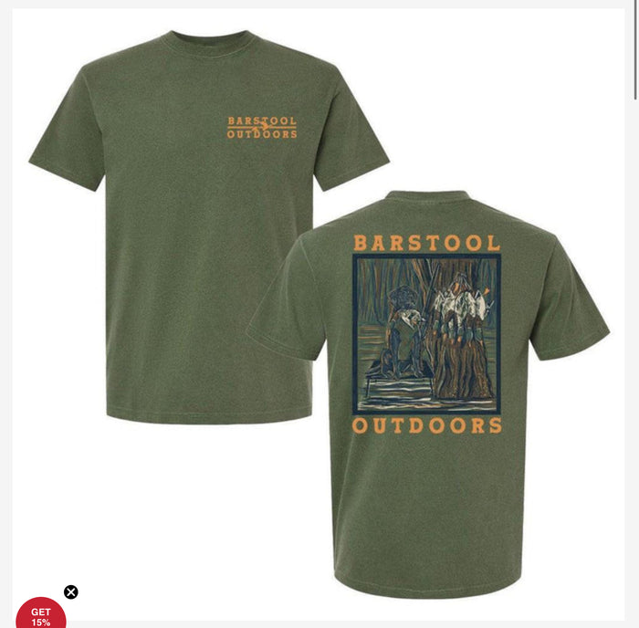 BARSTOOL OUTDOORS DUCK HUNT LAB TEE-GRASS
