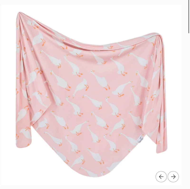 Copper Pearl Knit Swaddle Blanket