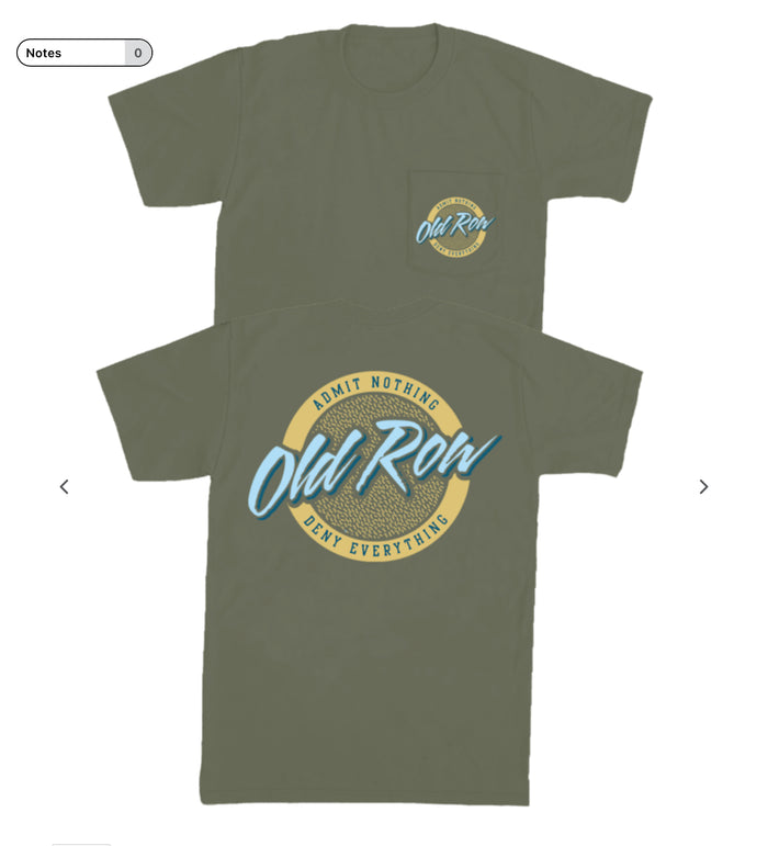 Old Row -Circle Logo Tee- Sage