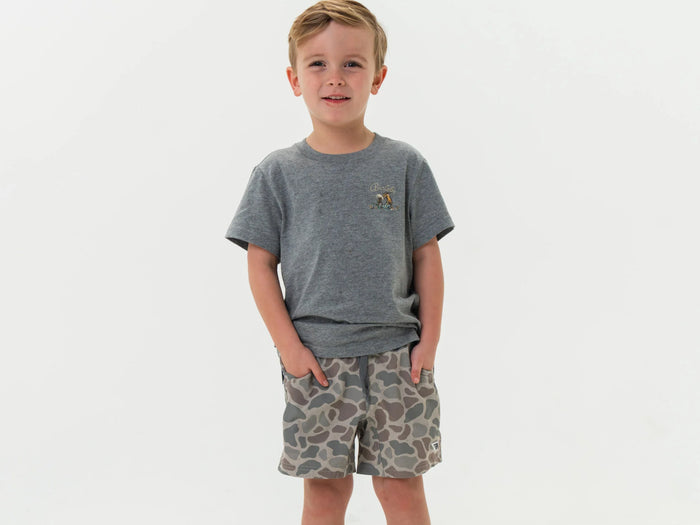 Burlebo Boy’s Athletic Shorts - Classic Deer Camo