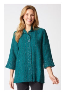 Habitat Express Dot Mix Hidden Placket Mixed Shirt