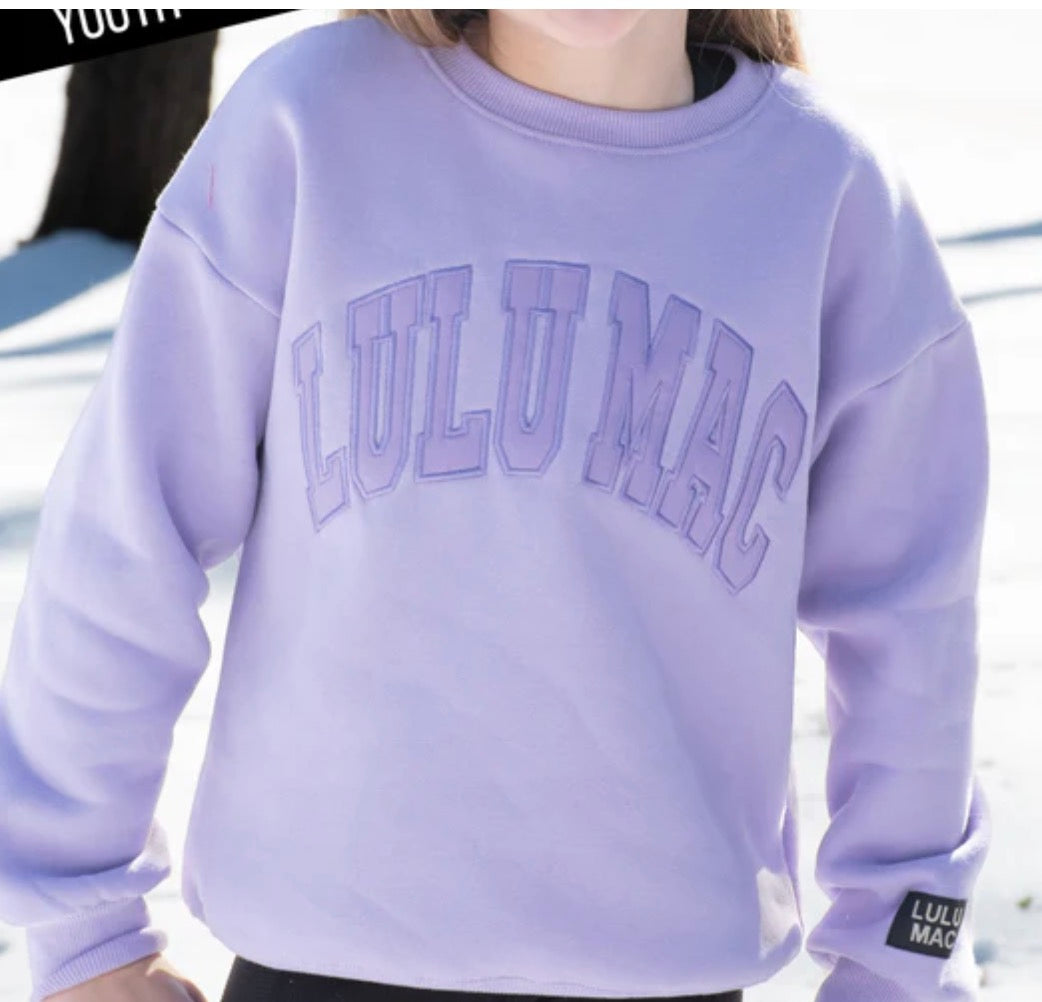YOUTH LULU MAC YOUTH MONO SWEATSHIRT- LAVENDER