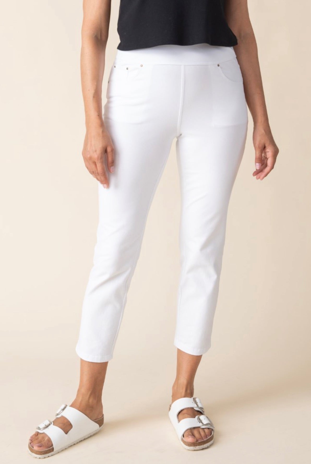 HABITAT STONEWASH CTN KNITS CAPRI KNIT JEAN