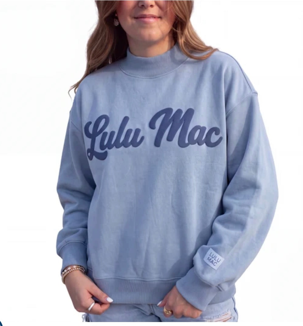 LULU MAC SCRIPT SWEATSHIRT BLUE/BLUE