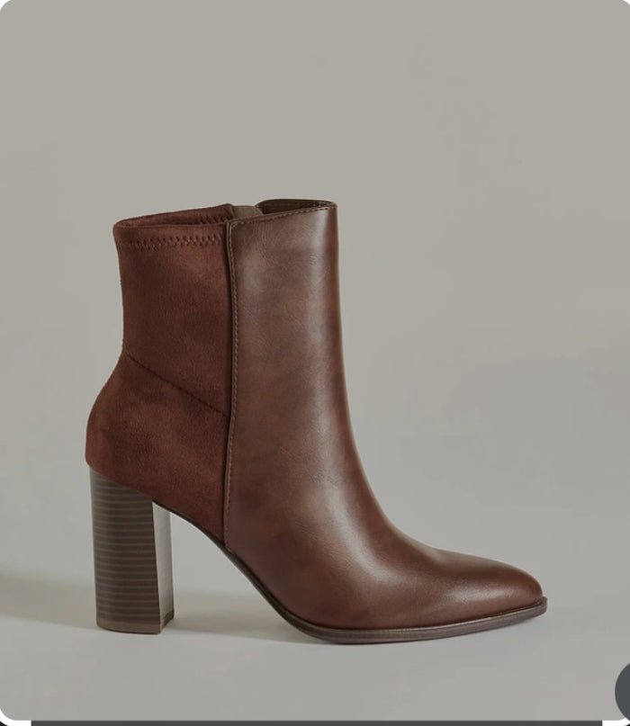 Soda Color Block Booties Mover Brown