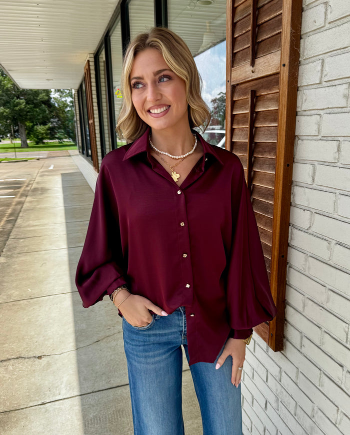 Voluminous Sleeve Blouse
