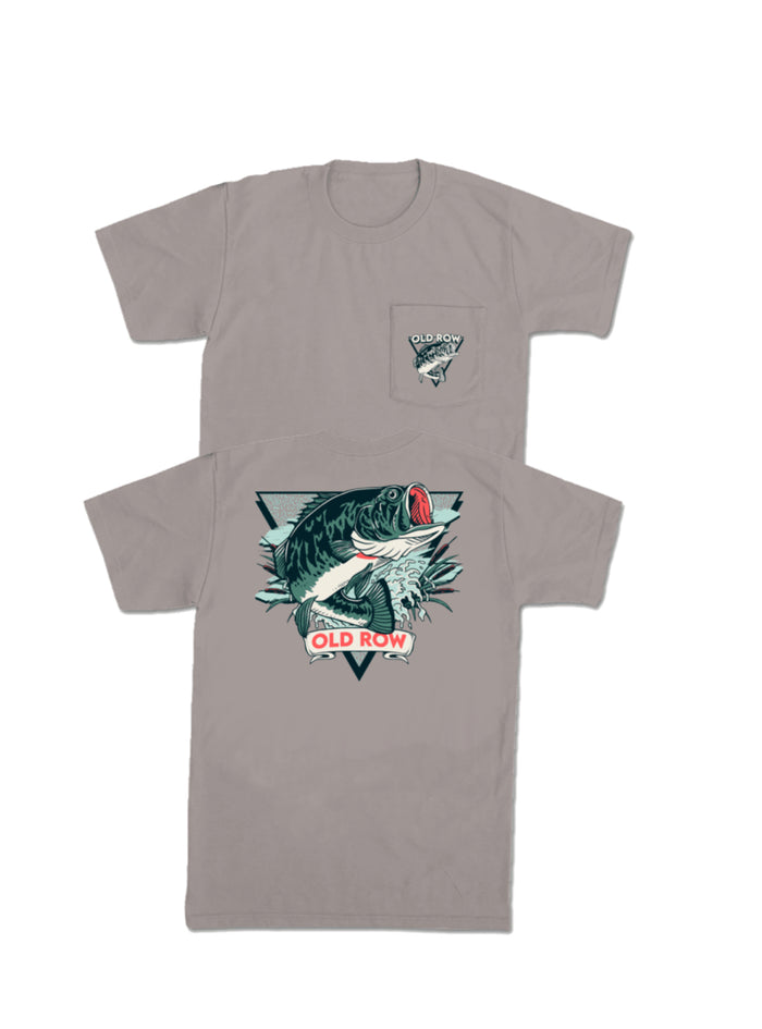 Old Row -Outdoor Bass Triangle Pocket Tee- Grey