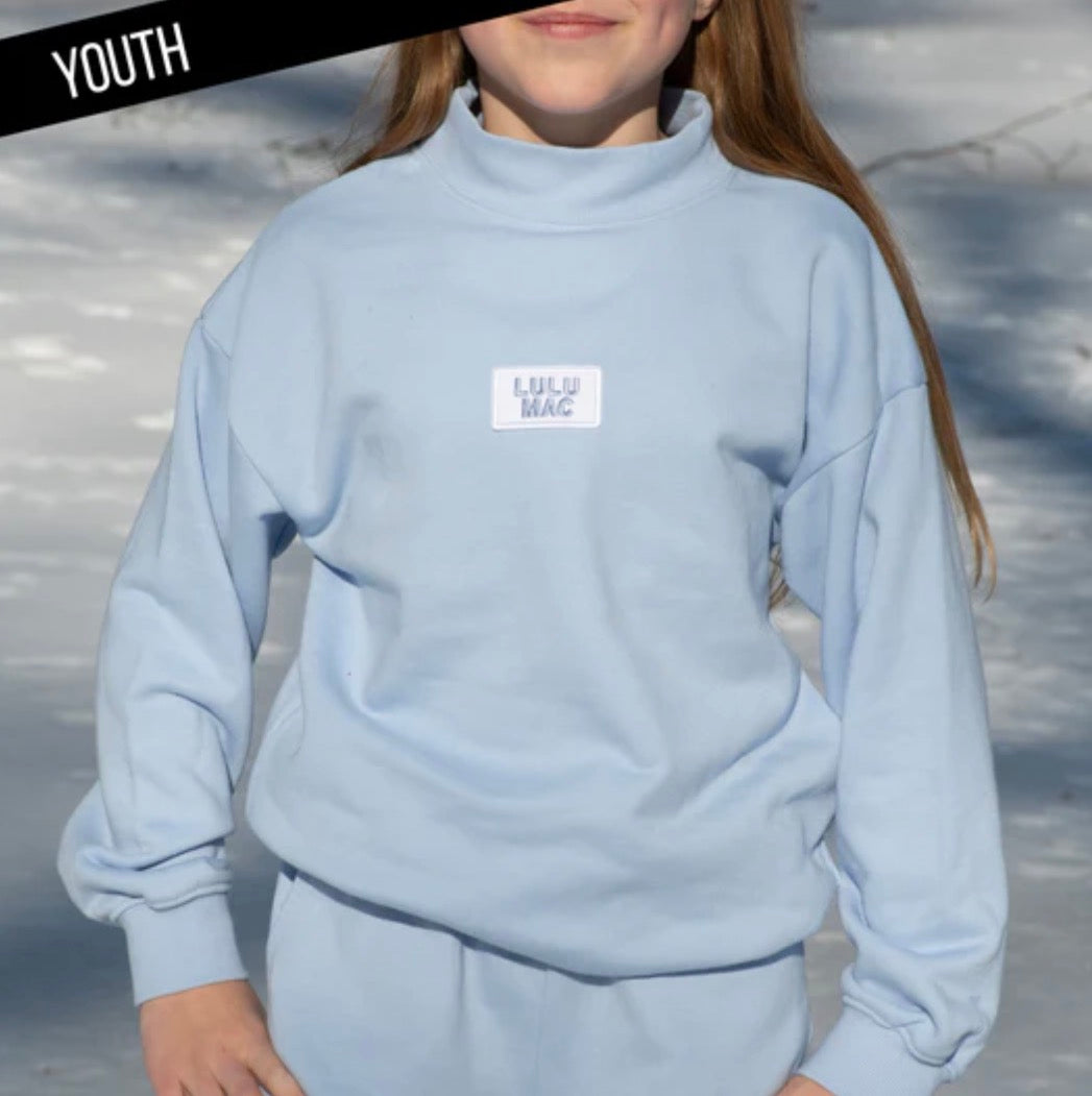 LULU MAC KID LONGSLEEVE TERRY CLOTH TOP