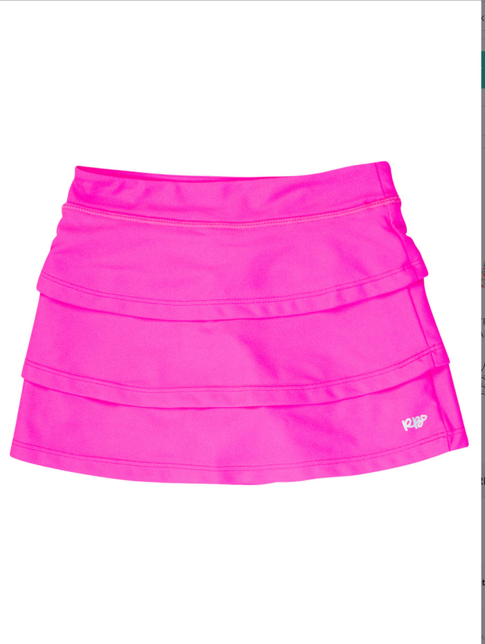 RuffleButts Neon Magenta Active Skort