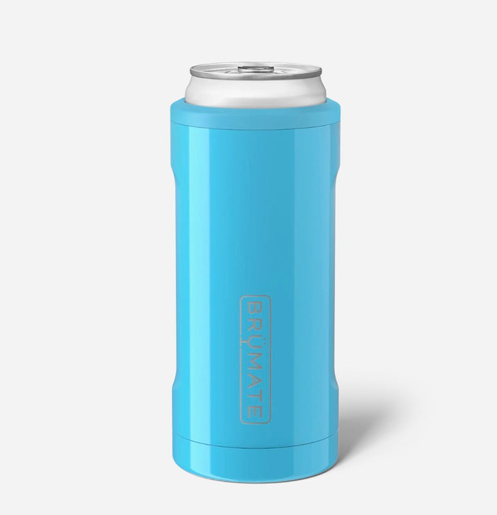 (BruMate Hopsulator Slim Electric Blue | 12oz Slim Cans