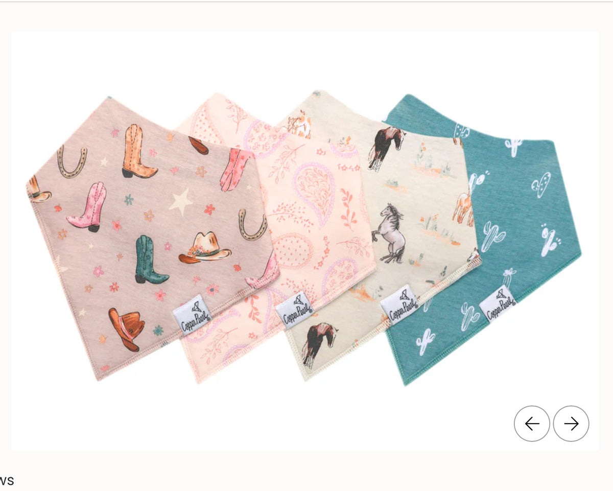 Copper Pearl Baby Bandana Bibs