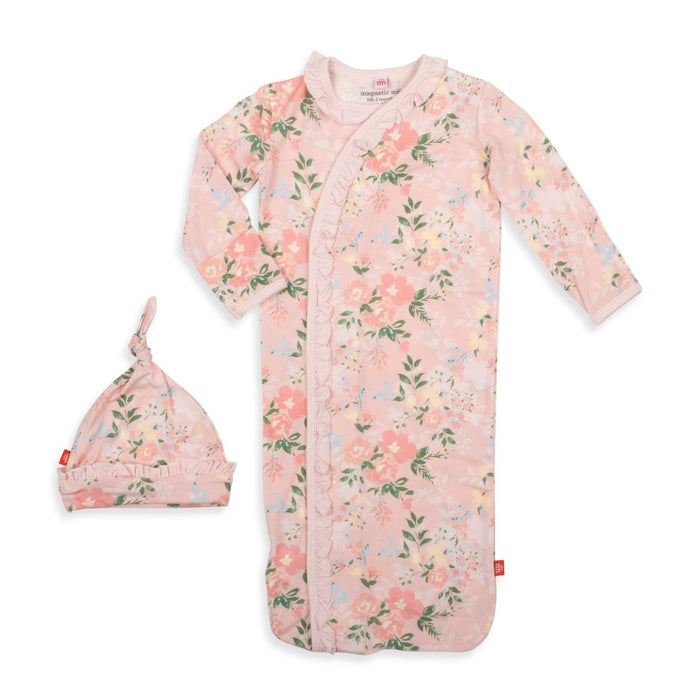 Magnetic Me Gown & Hat Set with Ruffle Pink Serene Safari
