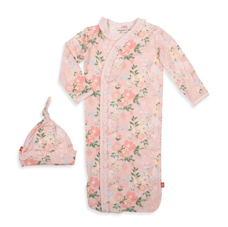 Magnetic Me Gown & Hat Set with Ruffle Pink Serene Safari
