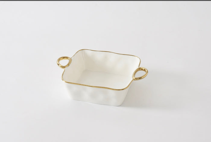 Pampa Bay 8″ x 8″ Square Baking Dish w/ Gold Handles