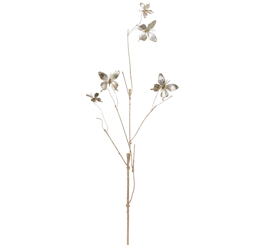 Raz 38” Champagne Butterfly Branch