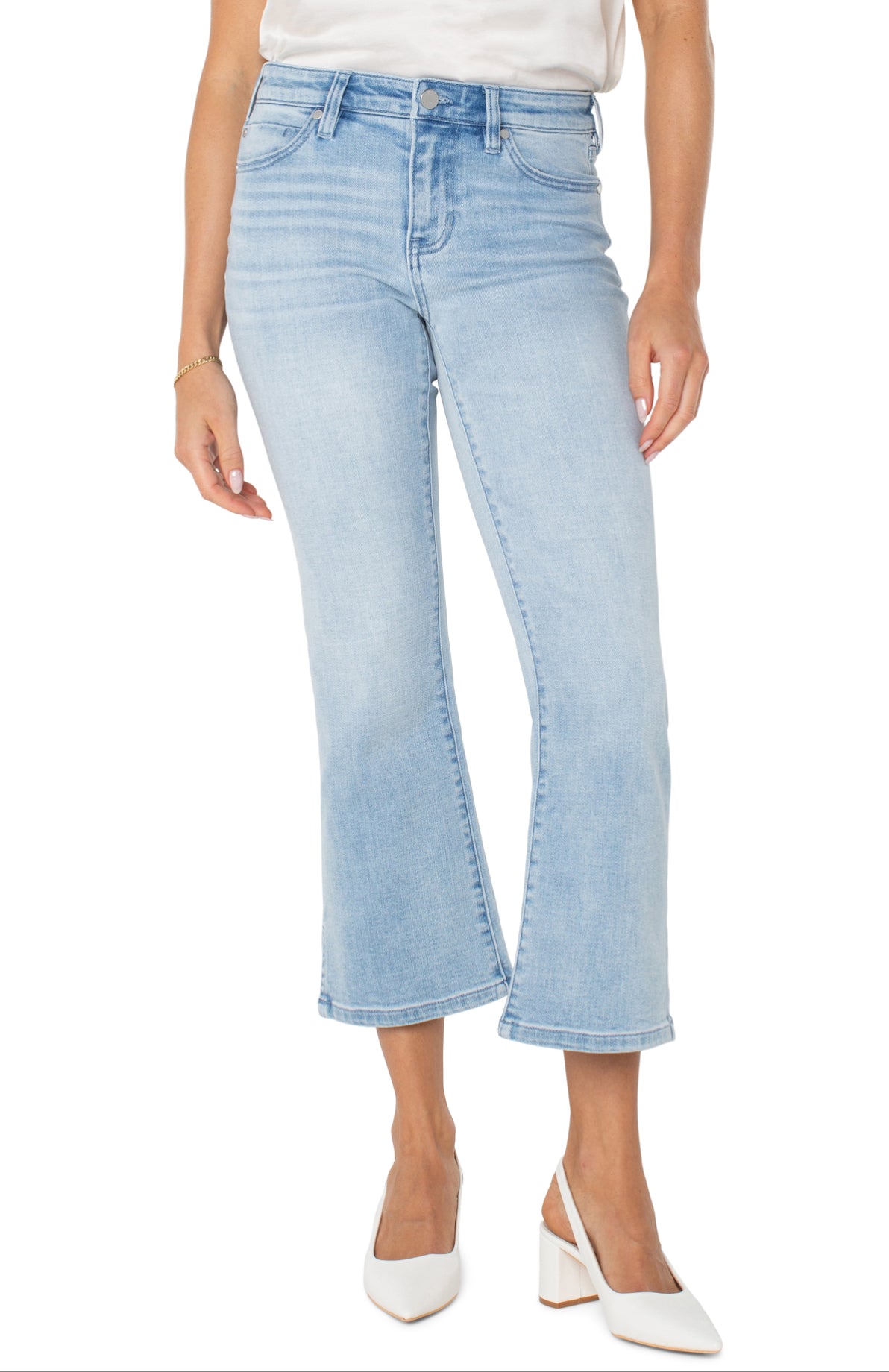Liverpool Hannah Cropped Flare w slit hem 25.2 Clarkdale