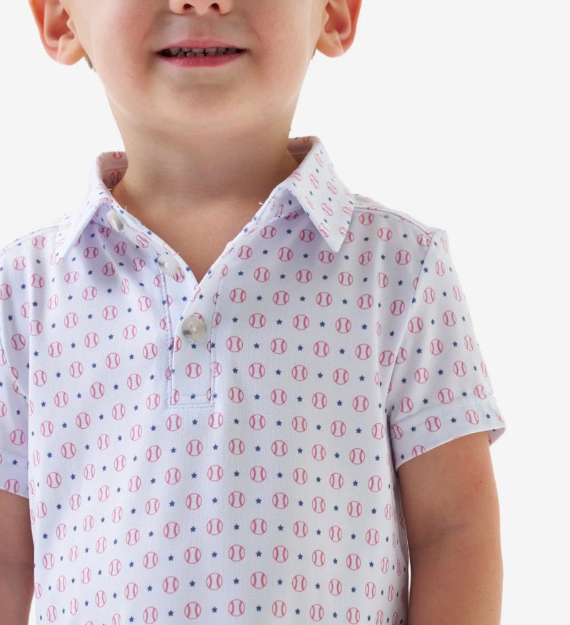 Burlebo-Youth Performance Polo - Baseball
