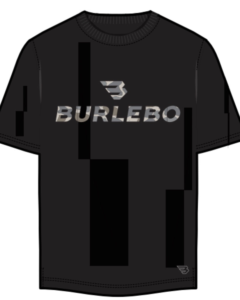 Burlebo - Boy’s GO TO TEE - BLACK AND CLASSIC DEER CAMO