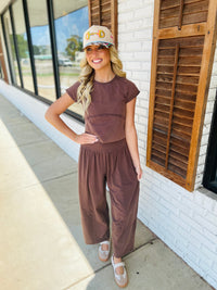 MINERAL WASHED SOLID CROPPED T SHIRT