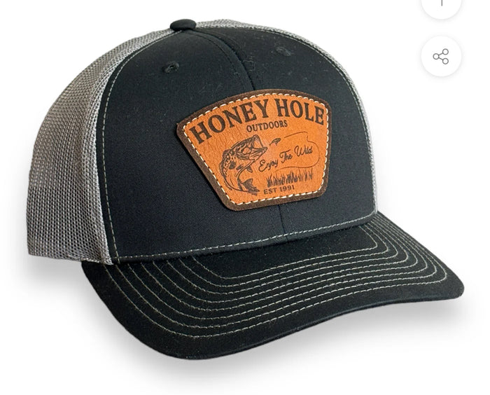 Honey Hole Caps - Leather Bass Bite