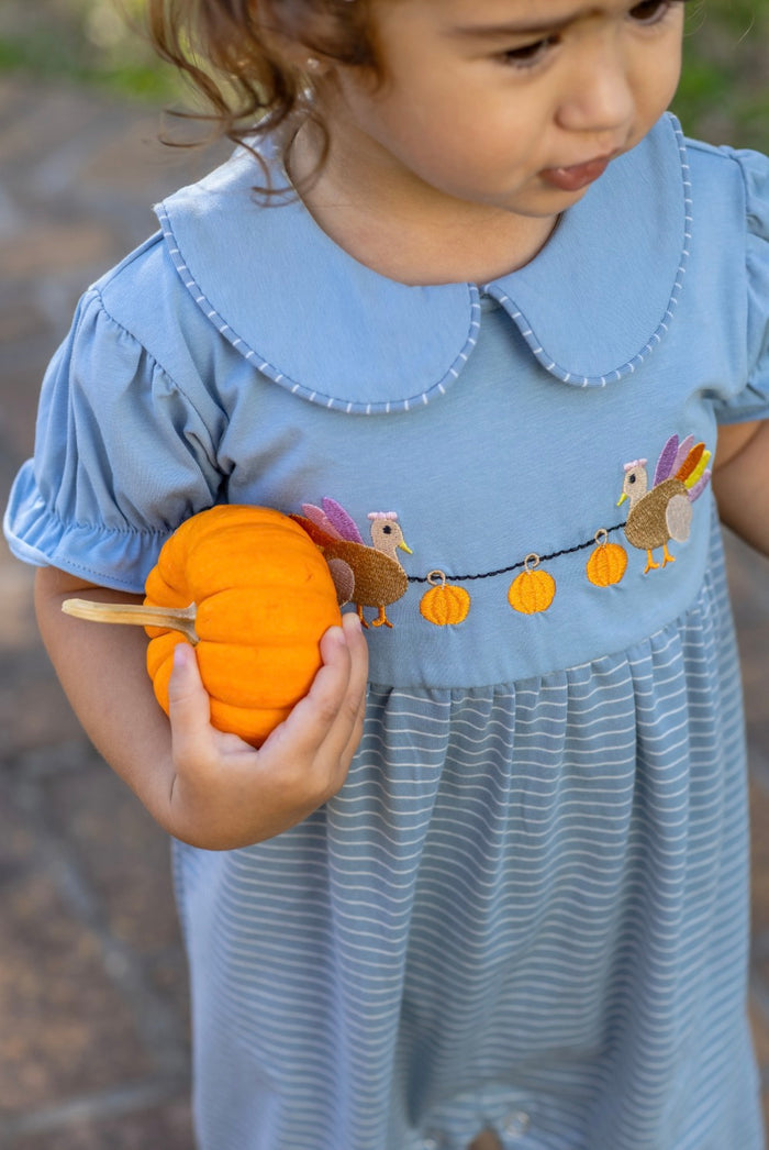 Trotter Street Turkey Peter Pan Romper